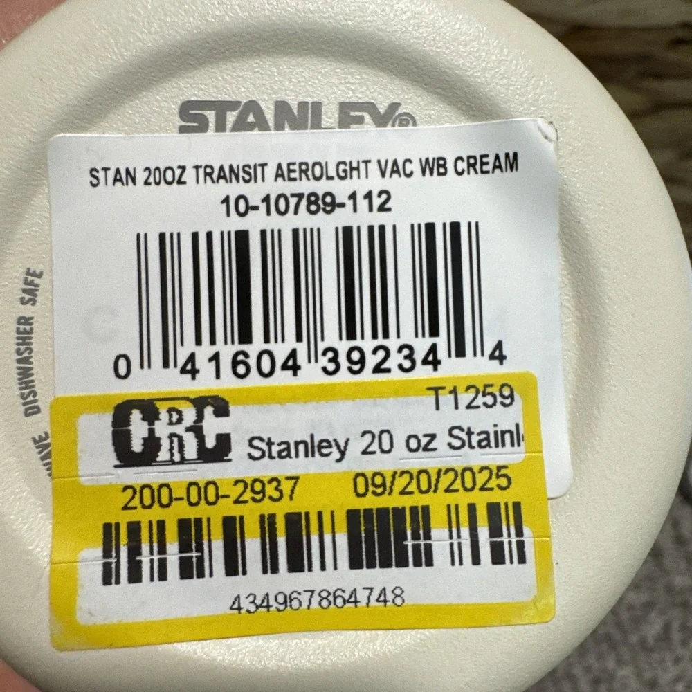 Stanley 20oz Cream Aerolight Transit  Stainless Steel Tall & Skinny Brand‎ NWT - Picture 5 of 5